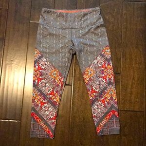 Stylish Gray and Red Patterned Women's Pants